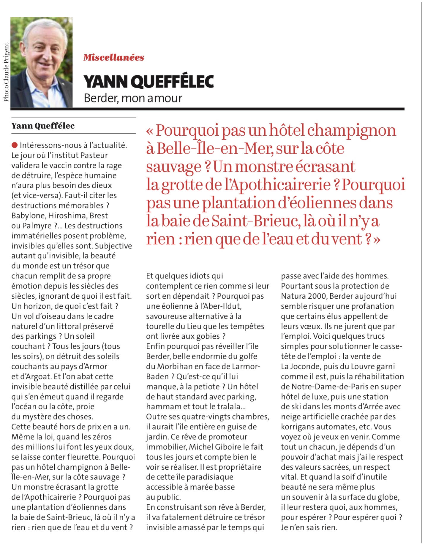 collectif eoliennes porspoder edito yann queffelec texte